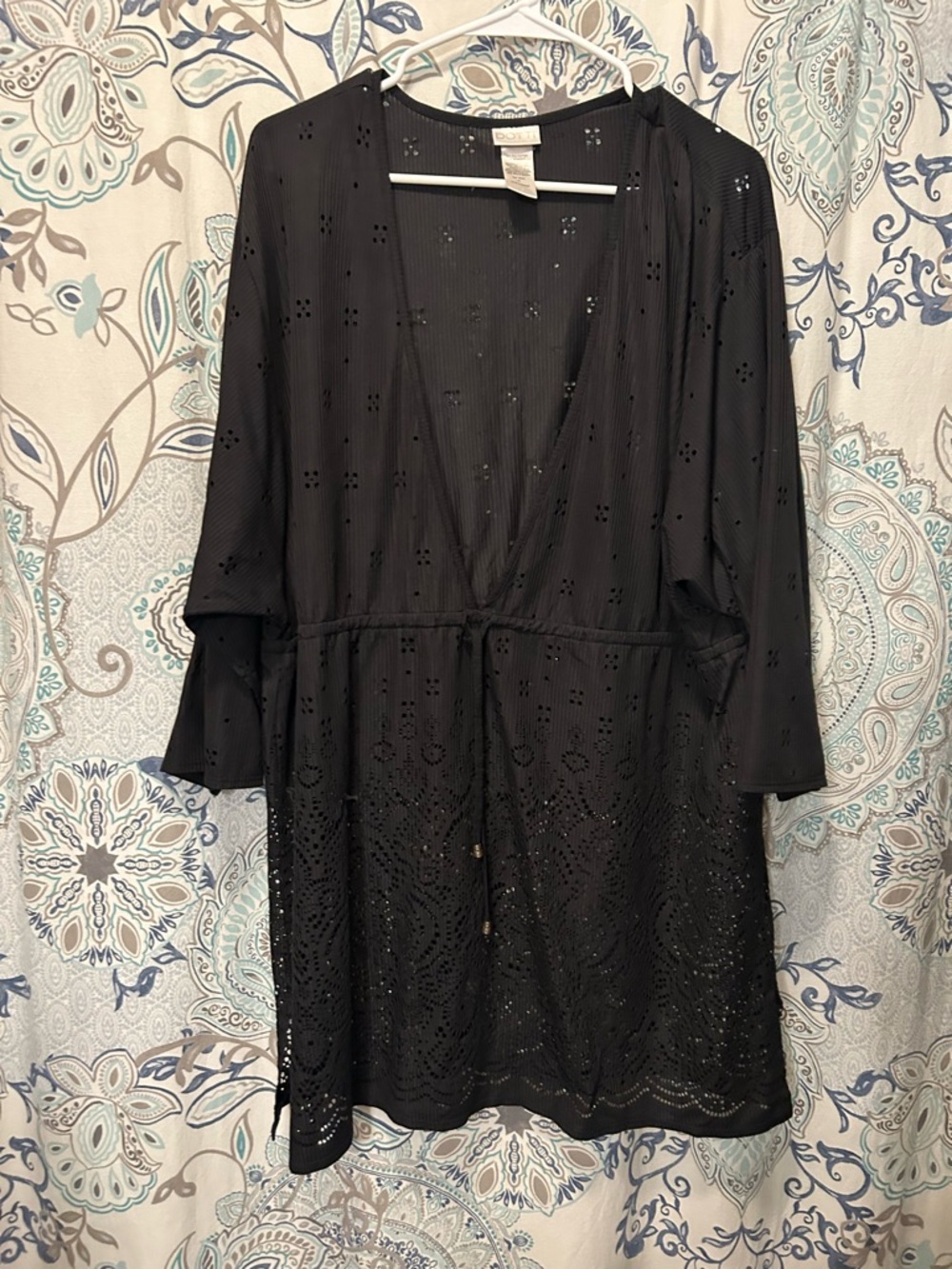 Dotti Black Eyelet Swim Coverup